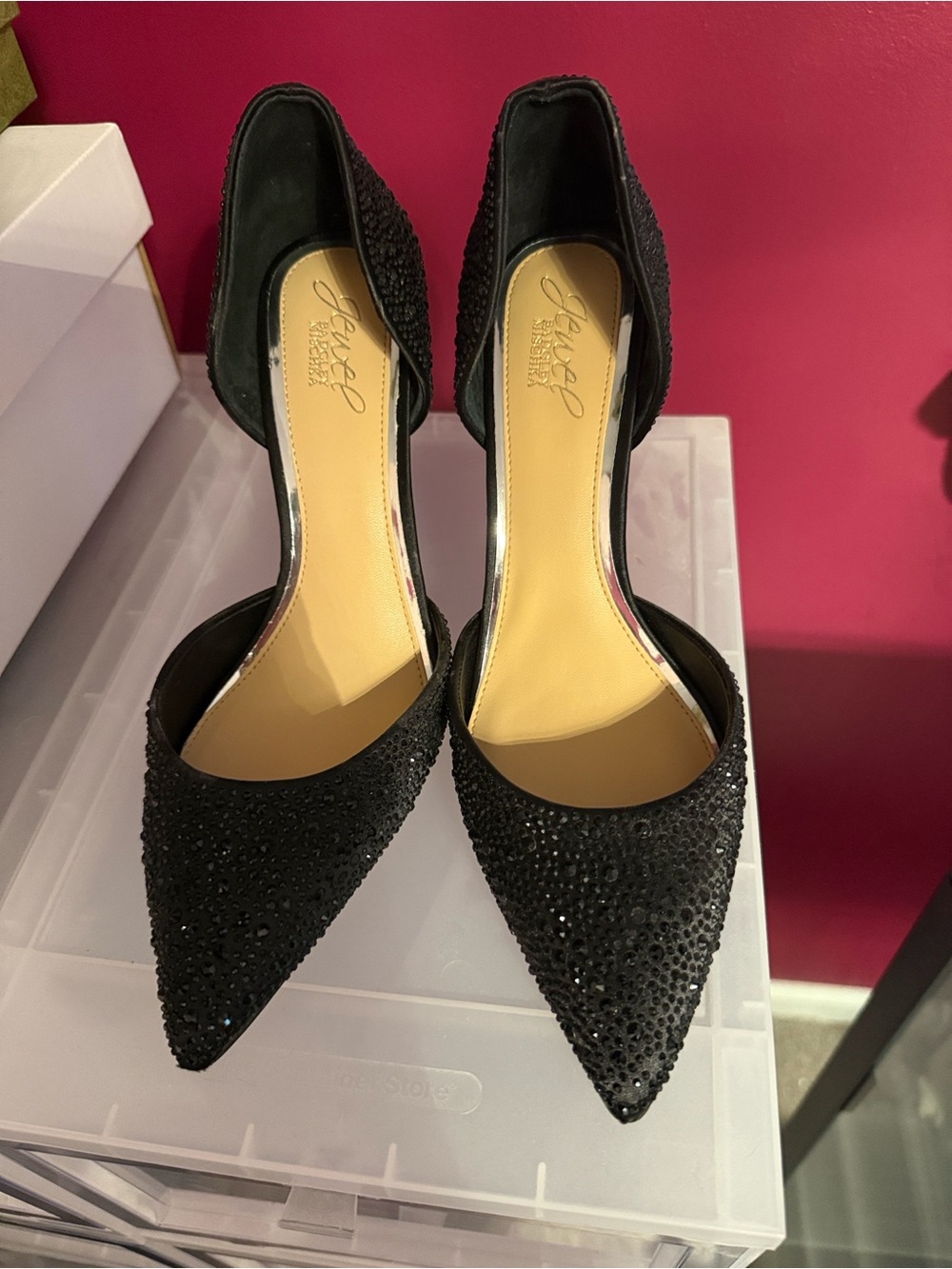 Jeweled Badgley Mischka heels